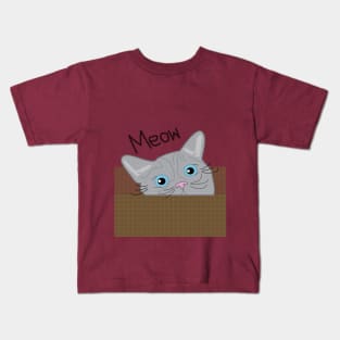 Kitty cat saying meow Kids T-Shirt